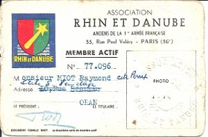 154  Carte Rhin et Danube Recto